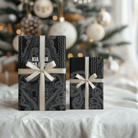 Maori Language Week Wrapping Paper Kia Mau Ki To Ukaipo Grey Color LT14 - Polynesian Pride
