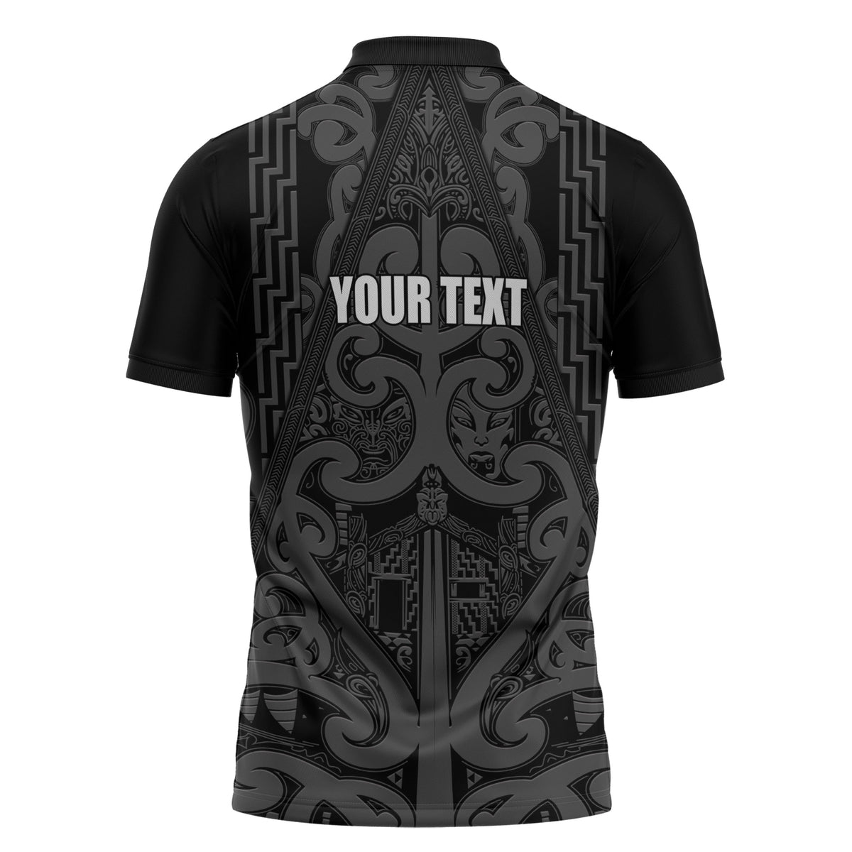 Maori Language Week Personalised Zipper Polo Shirt Kia Mau Ki To Ukaipo Grey Color