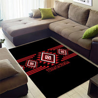 Aotearoa Atua Tumatauenga Area Rug Maori God Of War Taniko Motifs LT14 - Polynesian Pride
