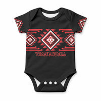 Aotearoa Atua Tumatauenga Personalised Baby Onesie Maori God Of War Taniko Motifs