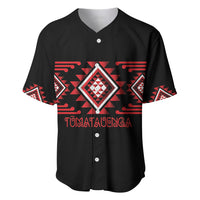 Aotearoa Atua Tumatauenga Personalised Baseball Jersey Maori God Of War Taniko Motifs LT14 Red - Polynesian Pride