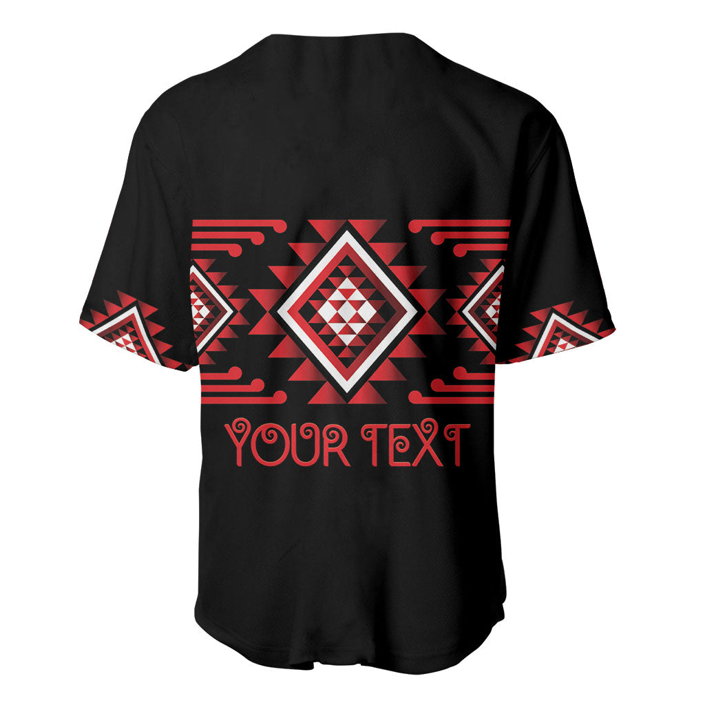 Aotearoa Atua Tumatauenga Personalised Baseball Jersey Maori God Of War Taniko Motifs LT14 - Polynesian Pride