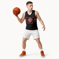 Aotearoa Atua Tumatauenga Personalised Basketball Jersey Maori God Of War Taniko Motifs LT14 - Polynesian Pride