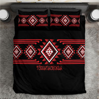 Aotearoa Atua Tumatauenga Bedding Set Maori God Of War Taniko Motifs LT14 Red - Polynesian Pride