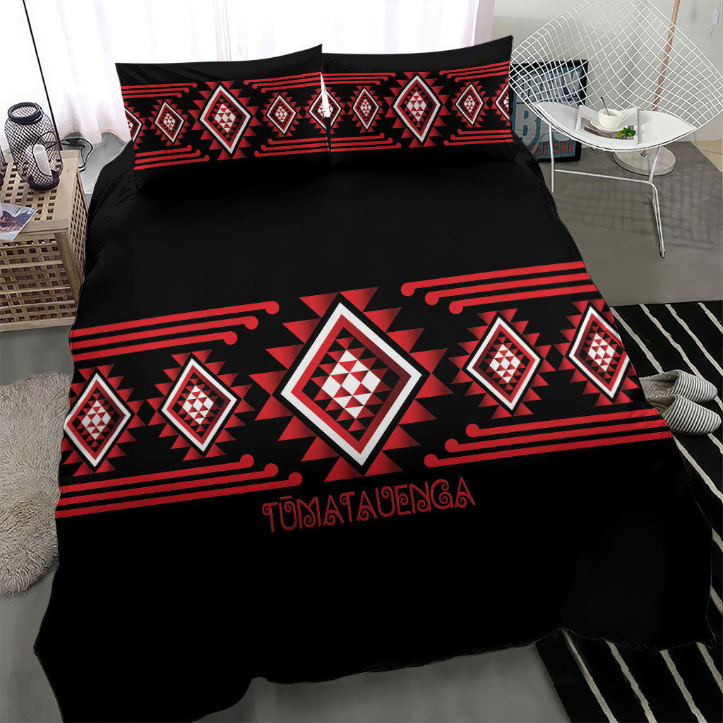 Aotearoa Atua Tumatauenga Bedding Set Maori God Of War Taniko Motifs LT14 - Polynesian Pride