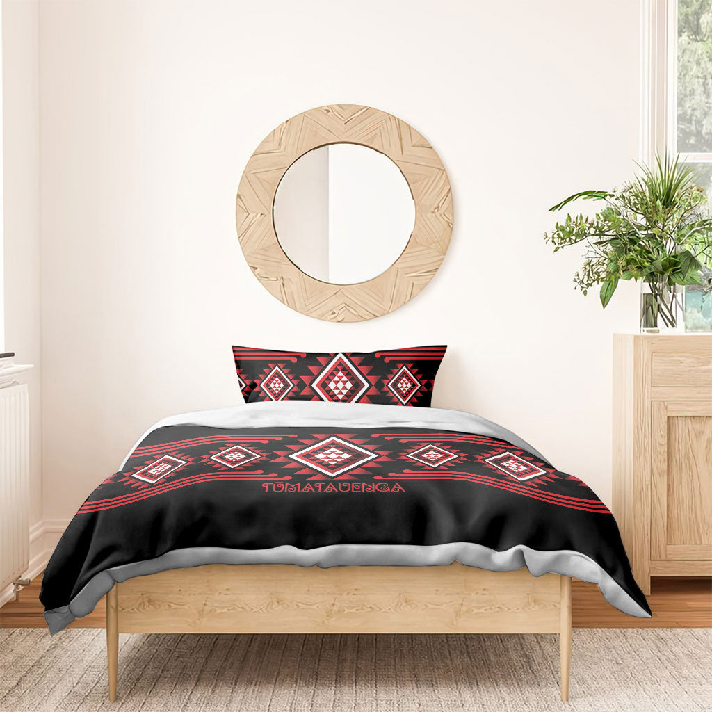 Aotearoa Atua Tumatauenga Bedding Set Maori God Of War Taniko Motifs LT14 - Polynesian Pride
