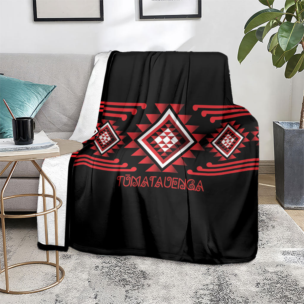 Aotearoa Atua Tumatauenga Blanket Maori God Of War Taniko Motifs LT14 - Polynesian Pride