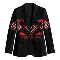 Aotearoa Atua Tumatauenga Personalised Blazer Maori God Of War Taniko Motifs LT14 Unisex Red - Polynesian Pride