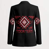 Aotearoa Atua Tumatauenga Personalised Blazer Maori God Of War Taniko Motifs LT14 - Polynesian Pride
