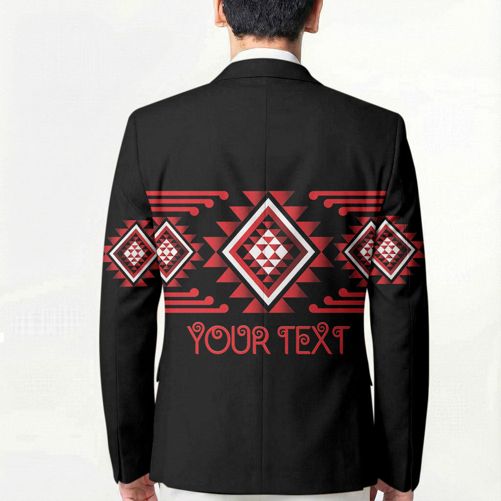 Aotearoa Atua Tumatauenga Personalised Blazer Maori God Of War Taniko Motifs LT14 - Polynesian Pride