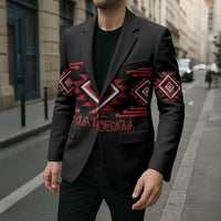 Aotearoa Atua Tumatauenga Personalised Blazer Maori God Of War Taniko Motifs LT14 - Polynesian Pride