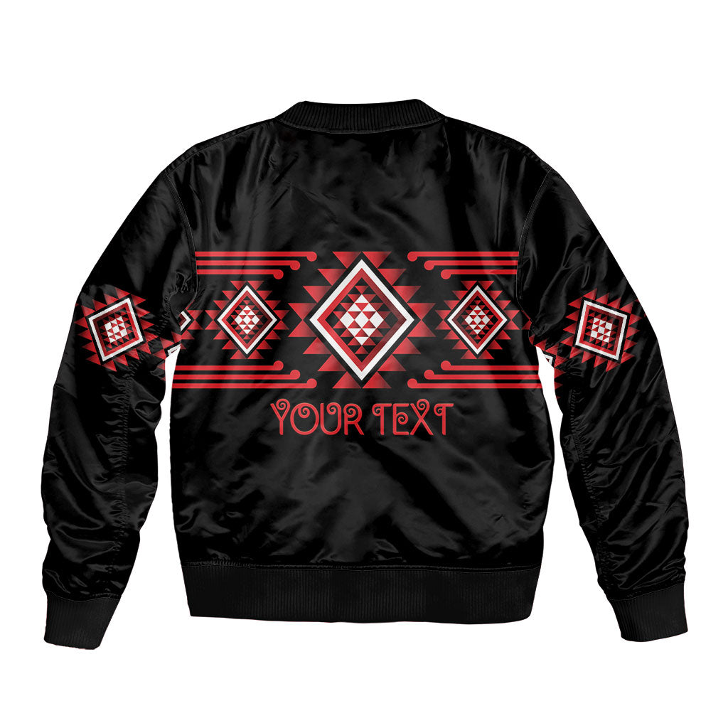 Aotearoa Atua Tumatauenga Personalised Bomber Jacket Maori God Of War Taniko Motifs LT14 - Polynesian Pride