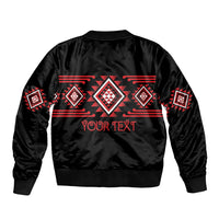 Aotearoa Atua Tumatauenga Personalised Bomber Jacket Maori God Of War Taniko Motifs LT14 - Polynesian Pride
