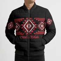 Aotearoa Atua Tumatauenga Personalised Bomber Puffer Jacket Maori God Of War Taniko Motifs LT14 - Polynesian Pride