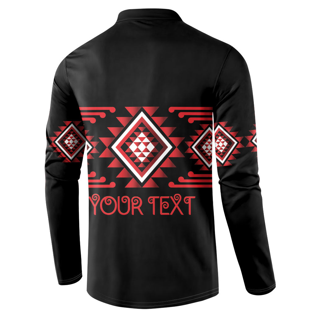Aotearoa Atua Tumatauenga Personalised Button Sweatshirt Maori God Of War Taniko Motifs LT14 - Polynesian Pride