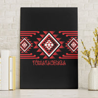 Aotearoa Atua Tumatauenga Canvas Wall Art Maori God Of War Taniko Motifs LT14 Without Frame Red - Polynesian Pride