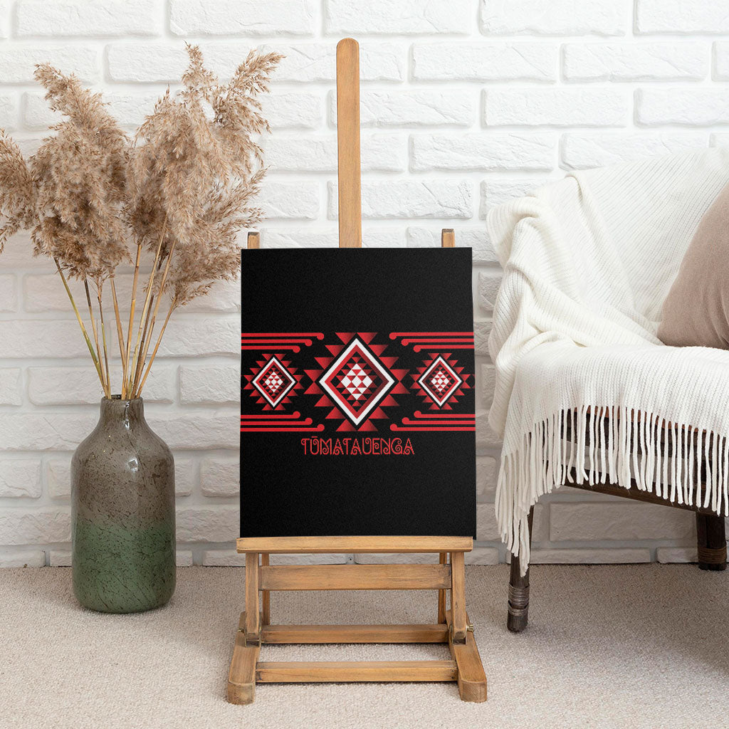 Aotearoa Atua Tumatauenga Canvas Wall Art Maori God Of War Taniko Motifs LT14 - Polynesian Pride