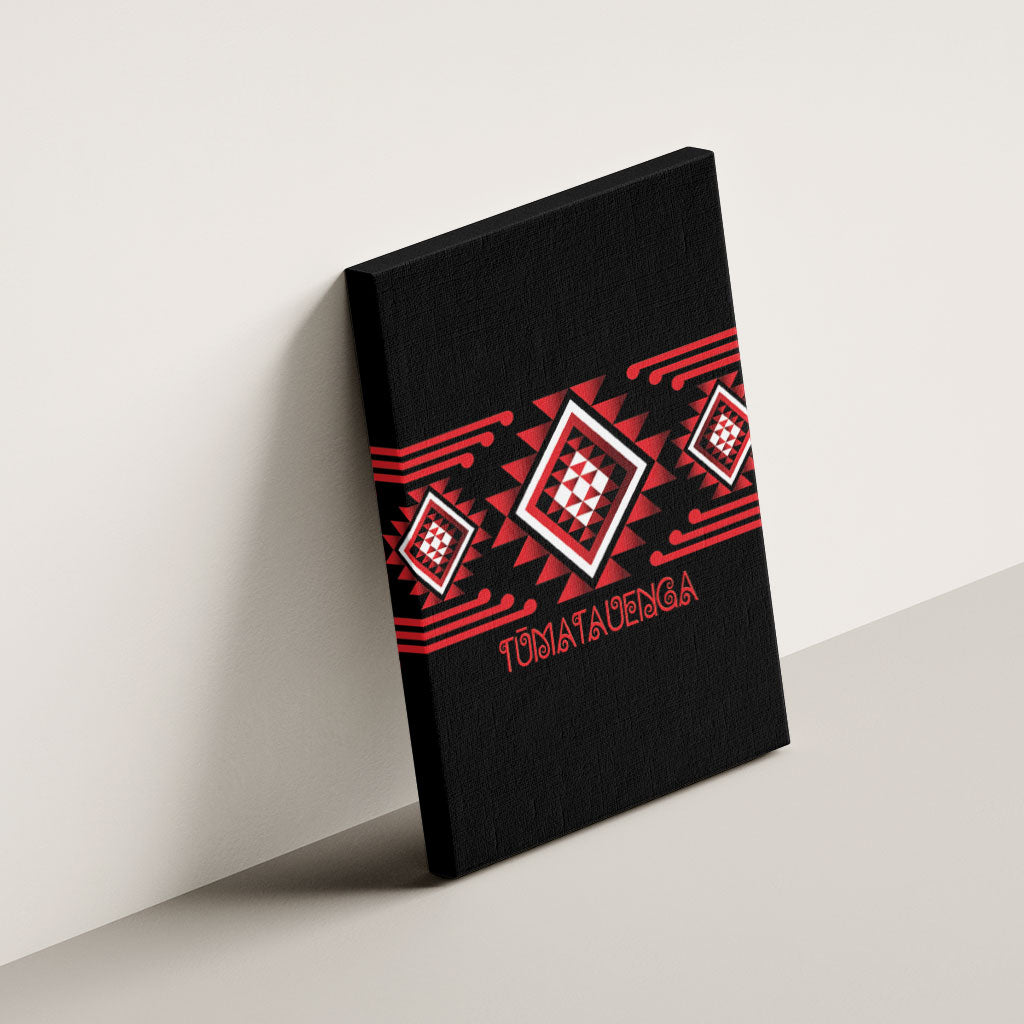 Aotearoa Atua Tumatauenga Canvas Wall Art Maori God Of War Taniko Motifs LT14 - Polynesian Pride