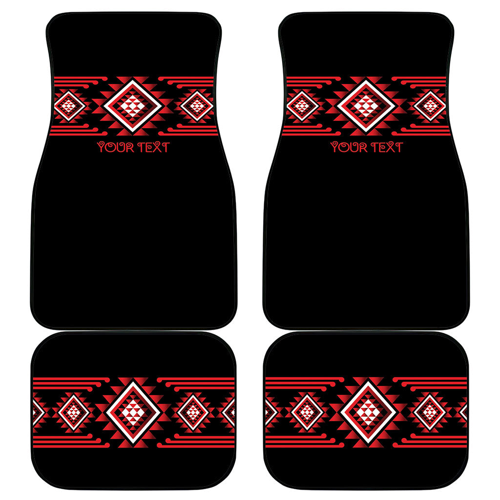 Aotearoa Atua Tumatauenga Personalised Car Mats Maori God Of War Taniko Motifs LT14 - Polynesian Pride
