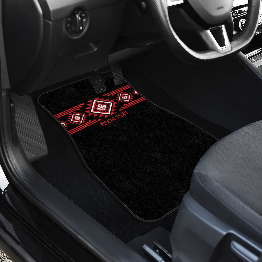 Aotearoa Atua Tumatauenga Personalised Car Mats Maori God Of War Taniko Motifs LT14 - Polynesian Pride