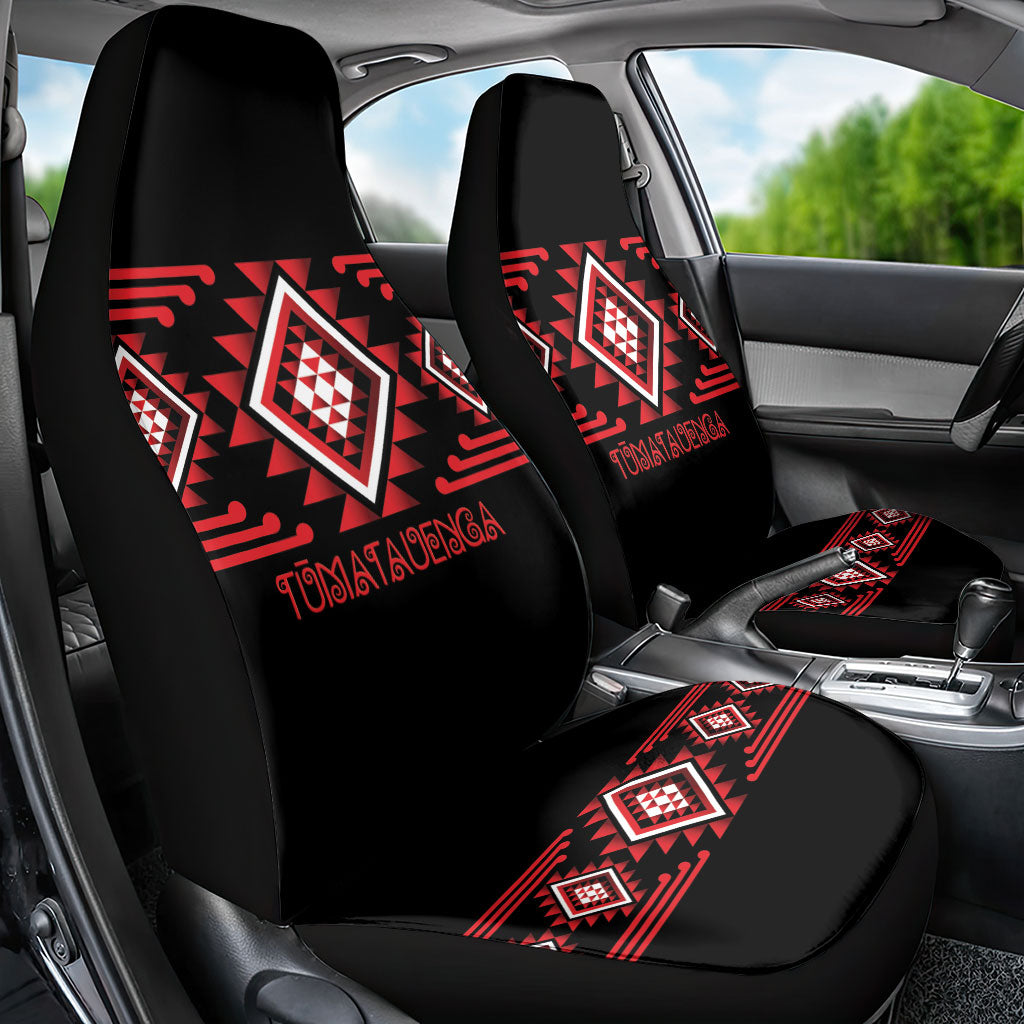 Aotearoa Atua Tumatauenga Car Seat Cover Maori God Of War Taniko Motifs LT14 - Polynesian Pride