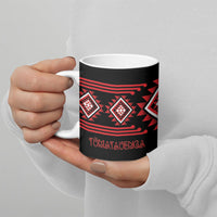 Aotearoa Atua Tumatauenga Personalised Ceramic Mug Maori God Of War Taniko Motifs LT14 - Polynesian Pride