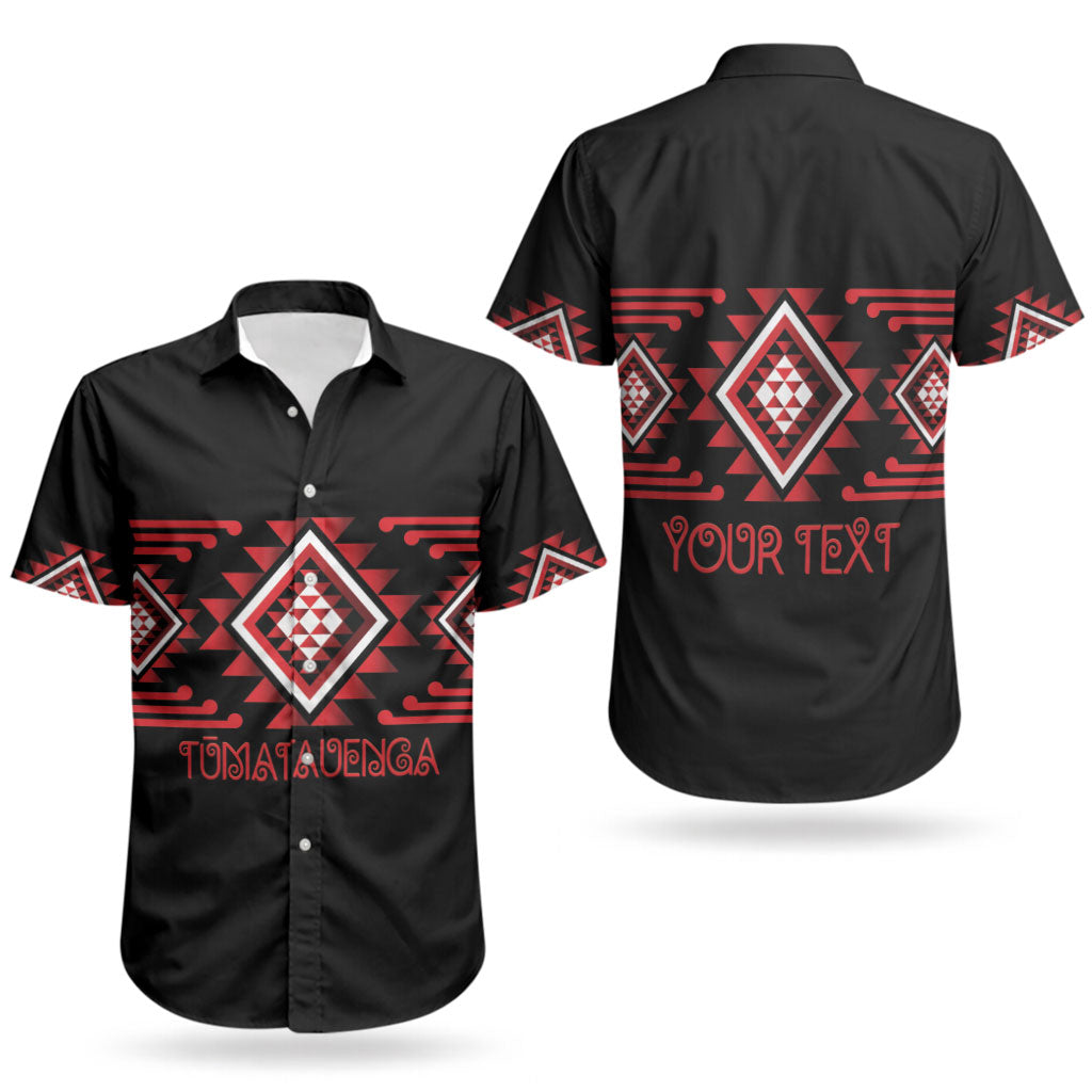 Aotearoa Atua Tumatauenga Personalised Couples Matching Tank Maxi Dress and Hawaiian Shirt Maori God Of War Taniko Motifs LT14 - Polynesian Pride