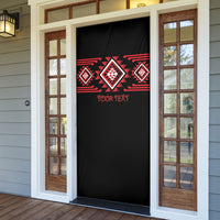 Aotearoa Atua Tumatauenga Personalised Door Cover Maori God Of War Taniko Motifs LT14 - Polynesian Pride