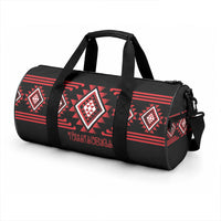 Aotearoa Atua Tumatauenga Duffle Bag Maori God Of War Taniko Motifs