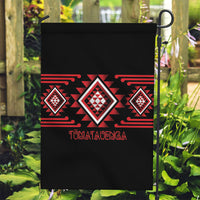 Aotearoa Atua Tumatauenga Garden Flag Maori God Of War Taniko Motifs LT14 Garden Flag Red - Polynesian Pride