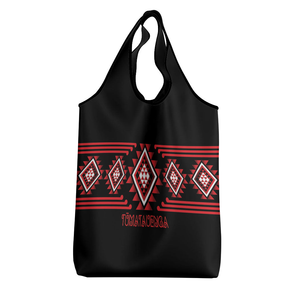 Aotearoa Atua Tumatauenga Grocery Bag Maori God Of War Taniko Motifs LT14 - Polynesian Pride