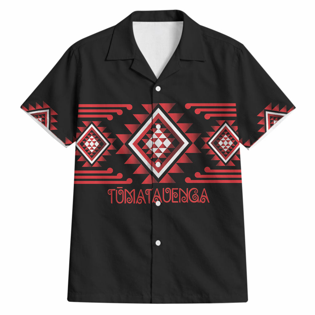 Aotearoa Atua Tumatauenga Personalised Hawaiian Shirt Maori God Of War Taniko Motifs