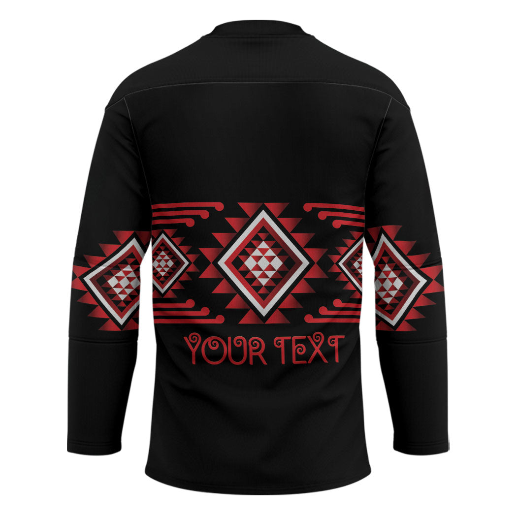 Aotearoa Atua Tumatauenga Personalised Hockey Jersey Maori God Of War Taniko Motifs LT14 - Polynesian Pride