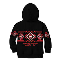 Aotearoa Atua Tumatauenga Personalised Kid Hoodie Maori God Of War Taniko Motifs LT14 - Polynesian Pride