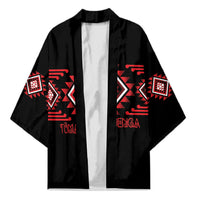 Aotearoa Atua Tumatauenga Personalised Kimono Maori God Of War Taniko Motifs LT14 Unisex Red - Polynesian Pride