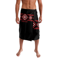 Aotearoa Atua Tumatauenga Personalised Lavalava Maori God Of War Taniko Motifs LT14 Red - Polynesian Pride
