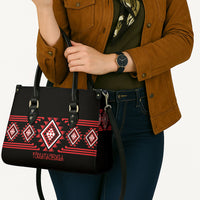 Aotearoa Atua Tumatauenga Leather Bag Maori God Of War Taniko Motifs LT14 - Polynesian Pride
