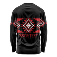 Aotearoa Atua Tumatauenga Personalised Long Sleeve Shirt Maori God Of War Taniko Motifs LT14 - Polynesian Pride