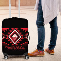 Aotearoa Atua Tumatauenga Luggage Cover Maori God Of War Taniko Motifs LT14 Red - Polynesian Pride