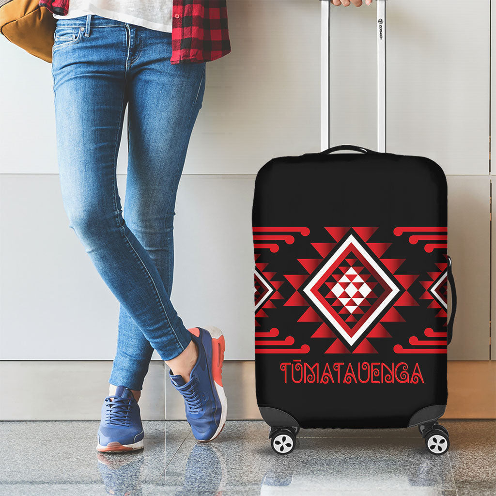 Aotearoa Atua Tumatauenga Luggage Cover Maori God Of War Taniko Motifs LT14 - Polynesian Pride
