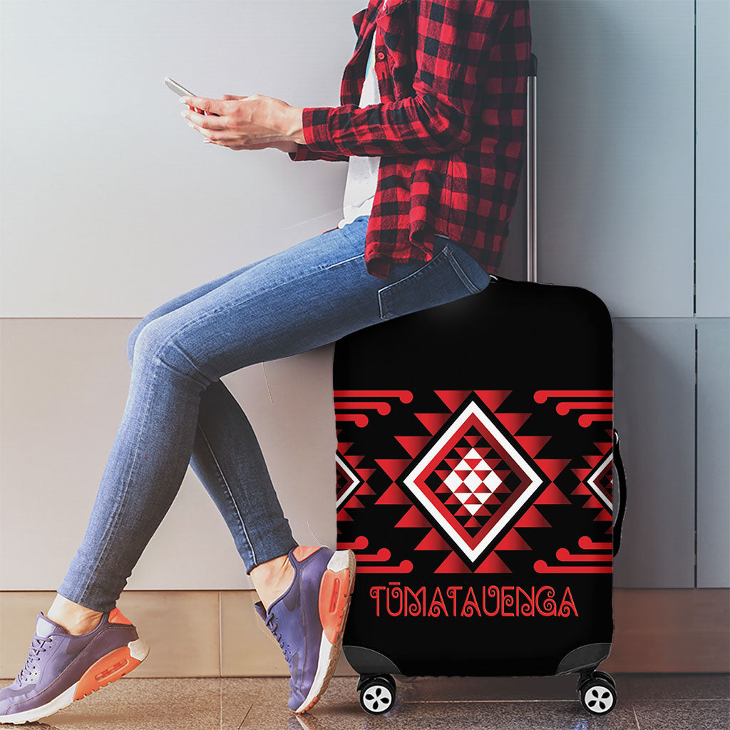 Aotearoa Atua Tumatauenga Luggage Cover Maori God Of War Taniko Motifs LT14 - Polynesian Pride
