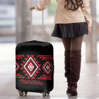 Aotearoa Atua Tumatauenga Luggage Cover Maori God Of War Taniko Motifs LT14 - Polynesian Pride