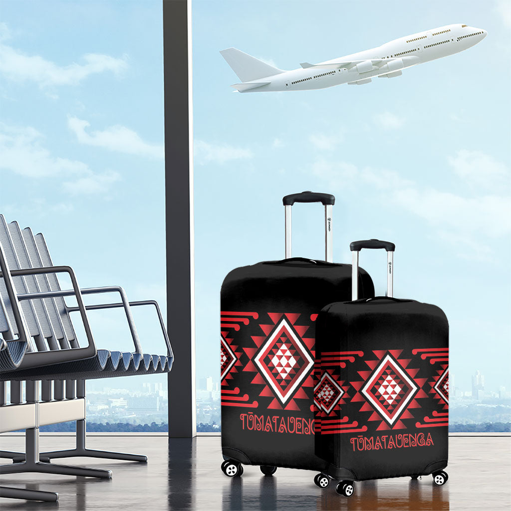 Aotearoa Atua Tumatauenga Luggage Cover Maori God Of War Taniko Motifs LT14 - Polynesian Pride