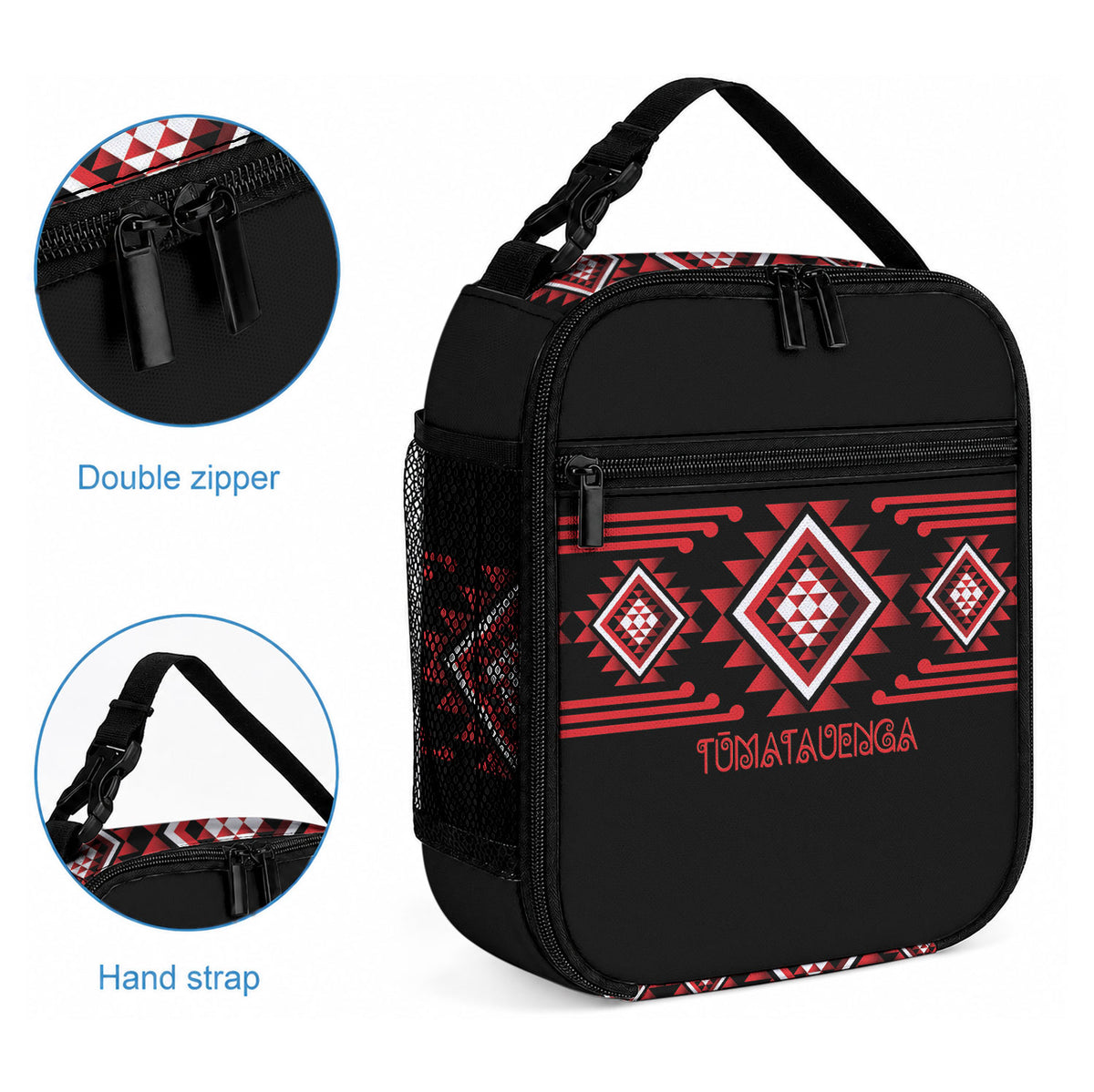 Aotearoa Atua Tumatauenga Lunch Bag Maori God Of War Taniko Motifs