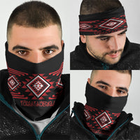 Aotearoa Atua Tumatauenga Neck Gaiter Maori God Of War Taniko Motifs LT14 - Polynesian Pride