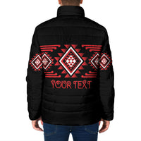 Aotearoa Atua Tumatauenga Personalised Padded Jacket Maori God Of War Taniko Motifs LT14 - Polynesian Pride