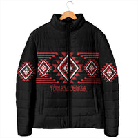 Aotearoa Atua Tumatauenga Personalised Padded Jacket Maori God Of War Taniko Motifs LT14 - Polynesian Pride