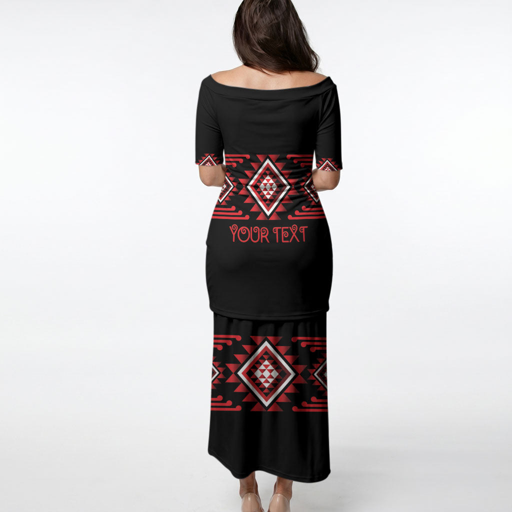 Aotearoa Atua Tumatauenga Personalised Puletasi Maori God Of War Taniko Motifs LT14 - Polynesian Pride