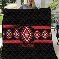 Aotearoa Atua Tumatauenga Quilt Maori God Of War Taniko Motifs LT14 Red - Polynesian Pride