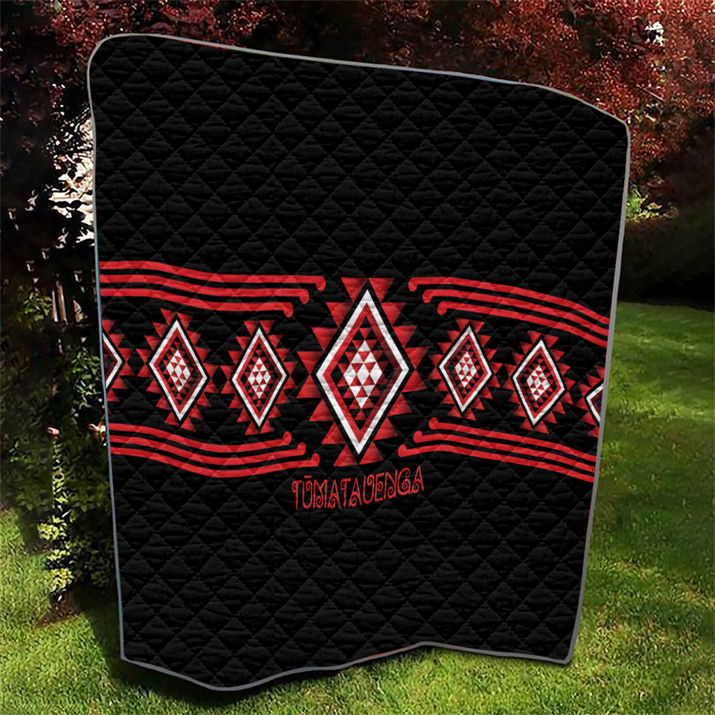 Aotearoa Atua Tumatauenga Quilt Maori God Of War Taniko Motifs LT14 - Polynesian Pride